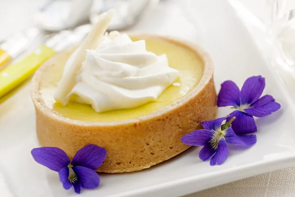 Lemon tart dessert — Stock Photo, Image