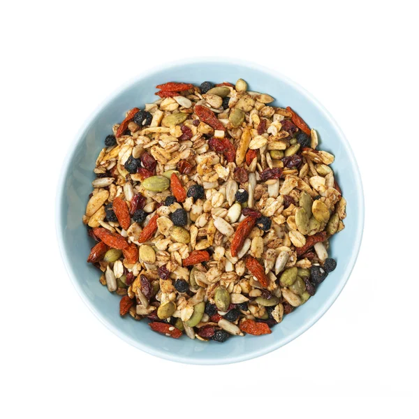 Bowl of homemade granola — Stock Photo, Image