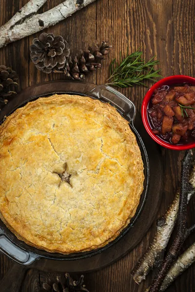 Tourtiere meat pie — Stock Photo, Image