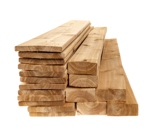 Lumber planks and boards