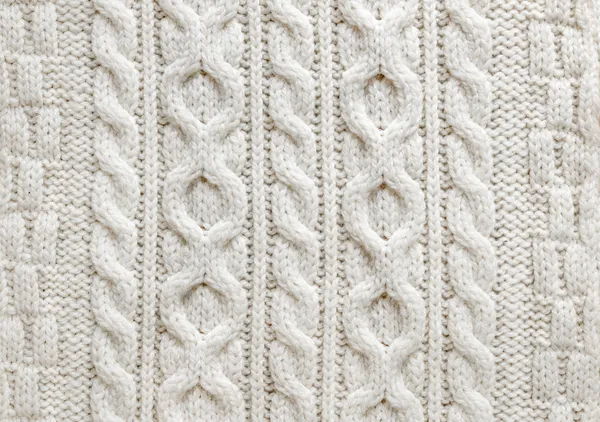Cable knit fabric background — Stock Photo, Image