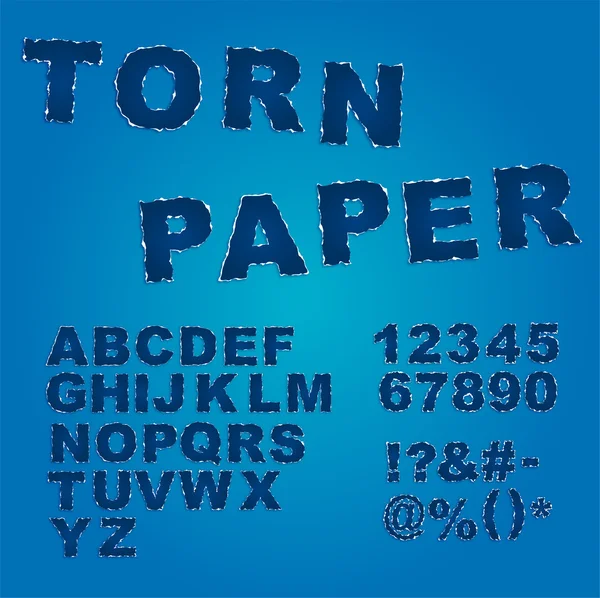 Torn paper fuente — Vector de stock