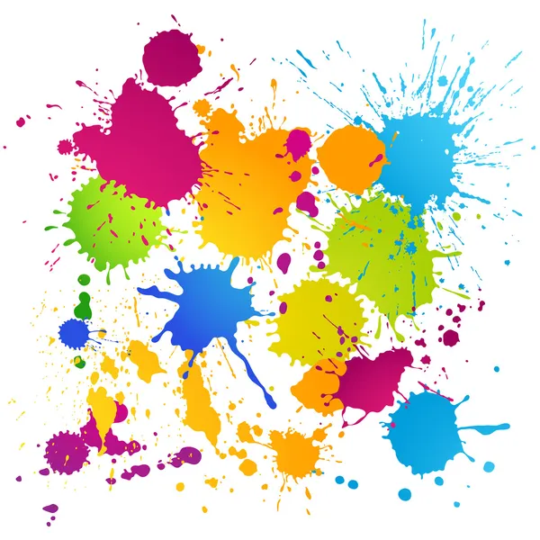 Colorful vector ink blots — Stock Vector