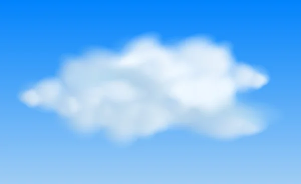 Realistic clouds in the blue sky — Stock Vector