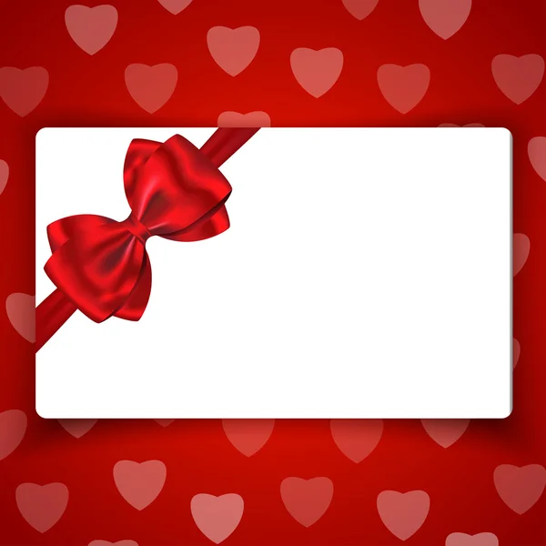 Liefde gift card met lege ruimte voor groeten — Stockvector
