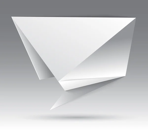 Origami bolla discorso astratto — Vettoriale Stock