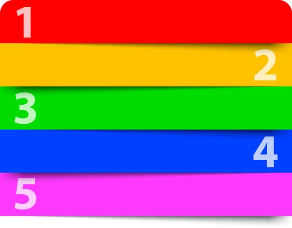 Modello di banner a colori numerati astratti — Vettoriale Stock