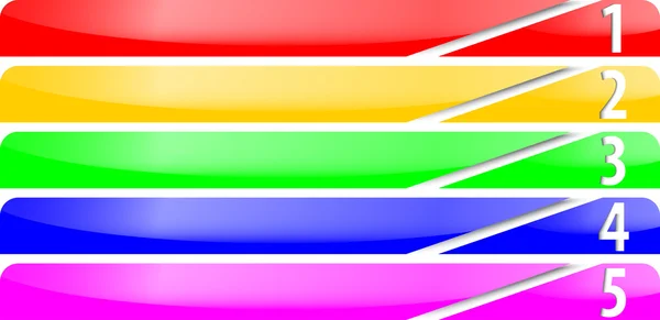 Modello di banner a colori numerati astratti — Vettoriale Stock