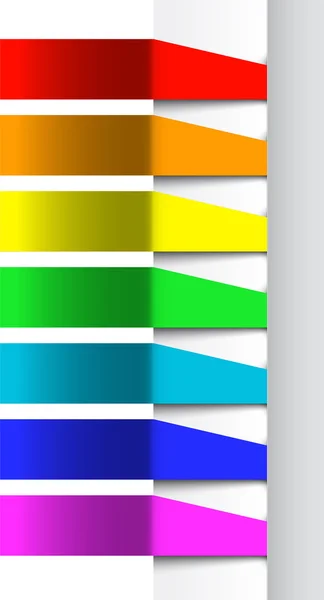 Abstracte genummerde kleur banners sjabloon — Stockvector