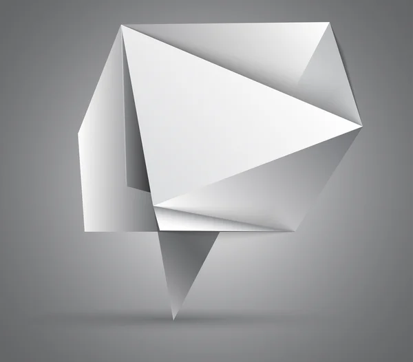 Абстрактный речевой пузырь Оригами — стоковый вектор
