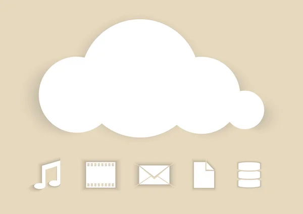 Cloud Computing illustration abstraite — Image vectorielle
