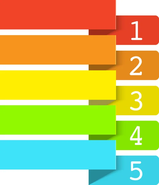 Abstrakt numrerade färg banners mall 2 — Stock vektor