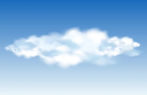 Realistic vector clouds in the blue sky 2 — Stock Vector