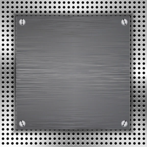 Абстрактний фон з вставкою з матового металу — стоковий вектор