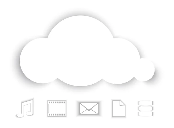 Cloud computing abstracte illustratie — Stockvector