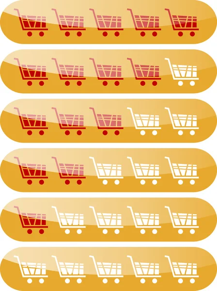 Bewertungskarren wie Bewertungssterne Designelemente — Stockvektor