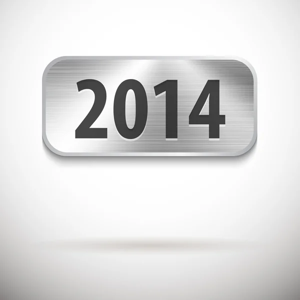 2014 cyfr na szczotkowanego metalu tabletki — Wektor stockowy