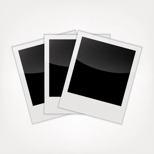 3 blank photo frames — Stock Vector