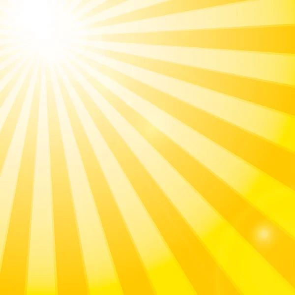 Λαμπρό ήλιο στο θολό μπλε του ουρανού — Διανυσματικό Αρχείο
