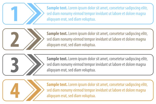 Numrerad disposition etiketter — Stock vektor