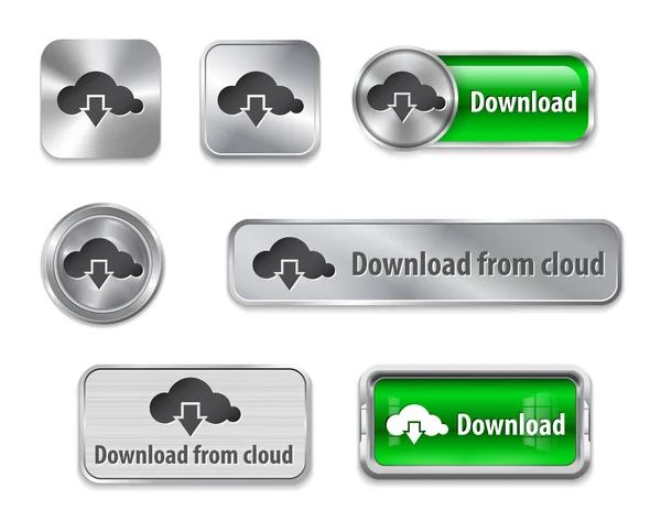 Download aus Cloud-Webelementen 2-1 — Stockvektor