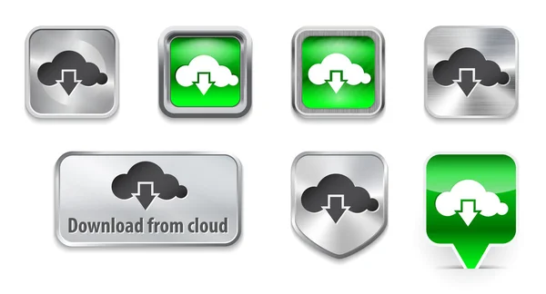 Baixar a partir de elementos web nuvem 2-2 — Vetor de Stock