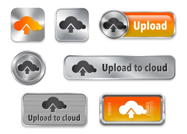 Upload to cloud web elements 2-1 — Stock Vector