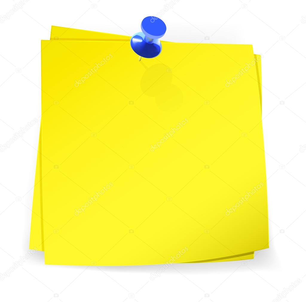 Colorful Sticky Notes Attached With Blue Pin Vector Image By C Gorgrigo Vector Stock