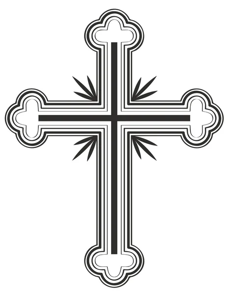 Traditionelle armenische apostolische Kirche Kreuz Clip Art — Stockvektor