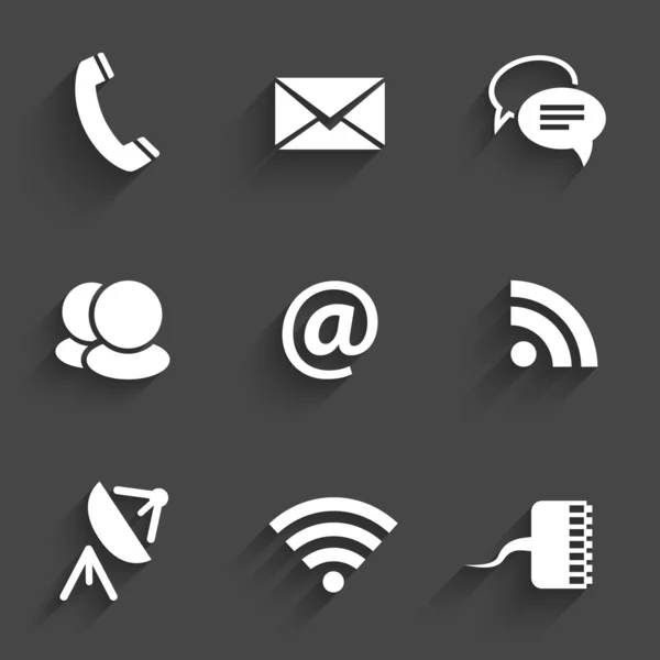 Panneaux de communication modernes sur gris foncé — Image vectorielle