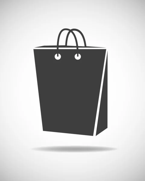 Shopping bag grey icon — Stock Vector