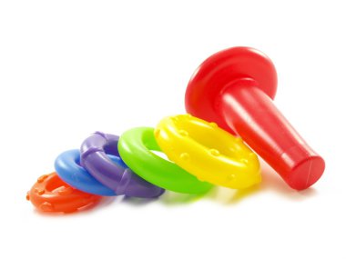 renkli plastik piramit