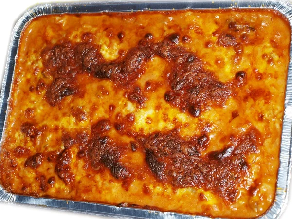 Geschmolzener Käse auf Lasagne — Stockfoto