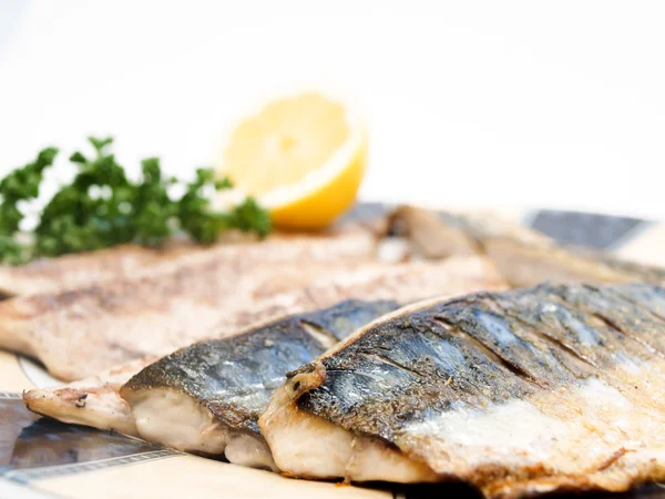 Fried mackerel fish filet — Stock Photo, Image