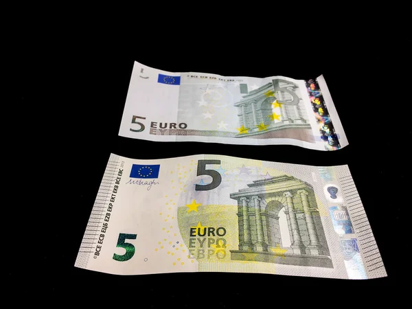 5 bancnote de euro — Fotografie, imagine de stoc