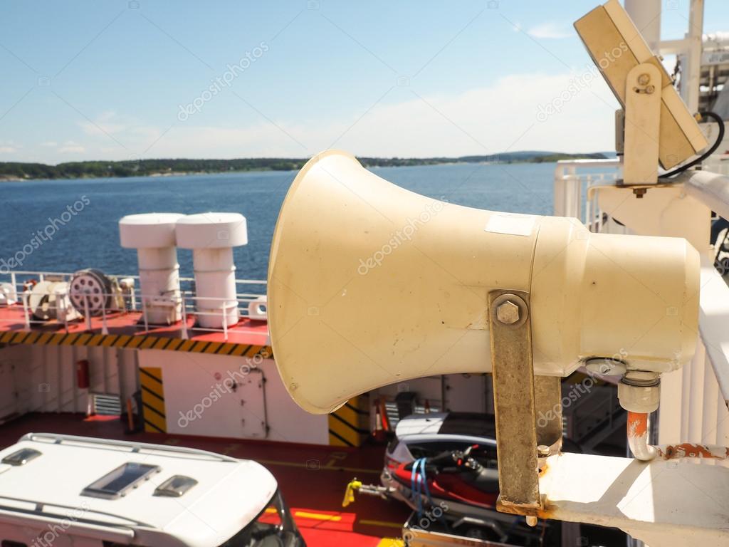 Speaker on ferry