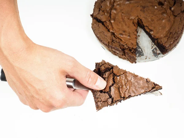 Fresh chocolate cake — Stock Photo, Image