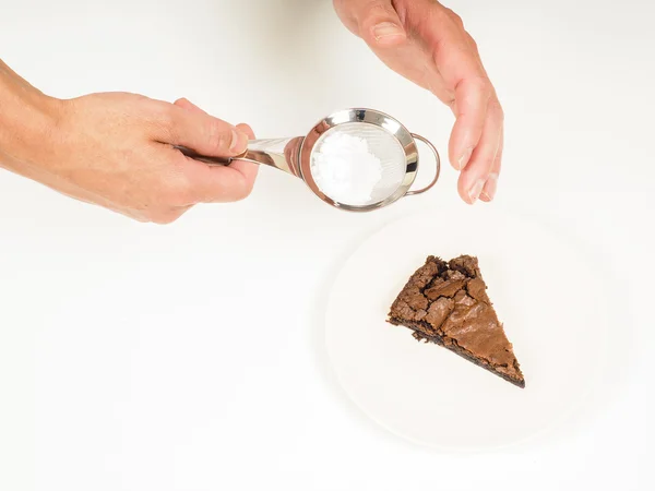 Fresh chocolate cake — Stock Photo, Image