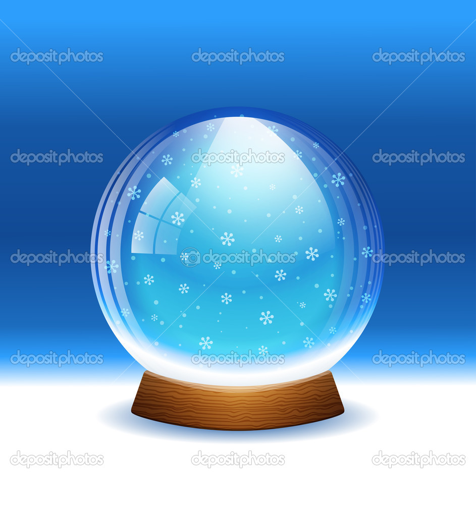 Vector snow globe