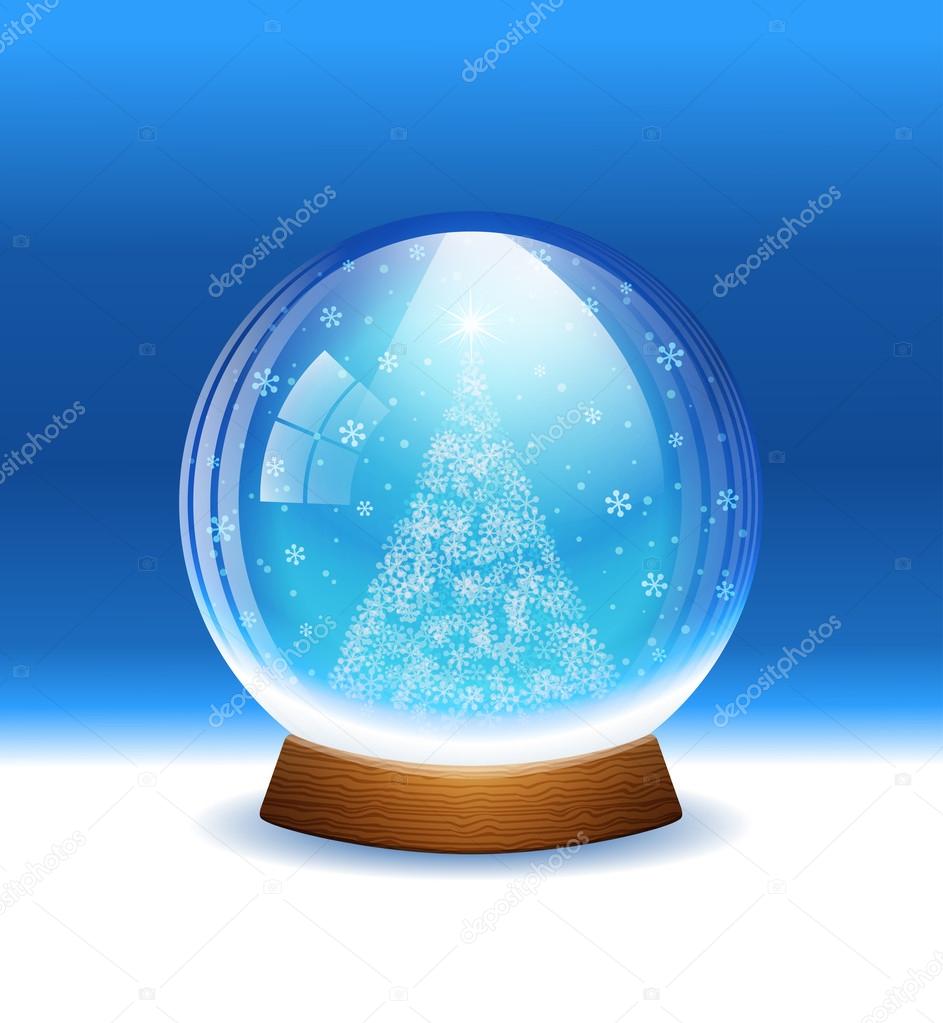 Vector snow globe