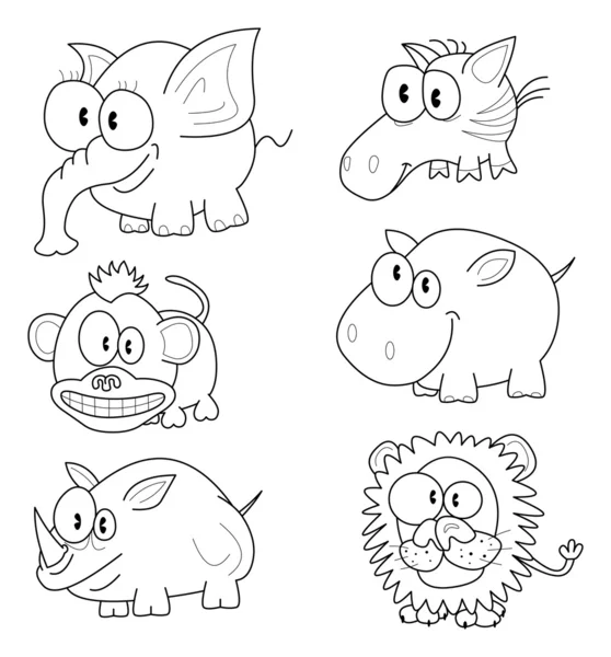 Kreslené zvířata — Stockový vektor