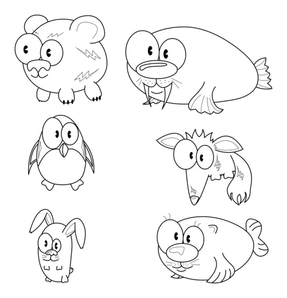 Animales de dibujos animados — Vector de stock