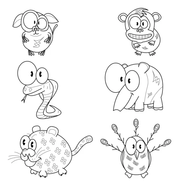 Animales de dibujos animados — Vector de stock