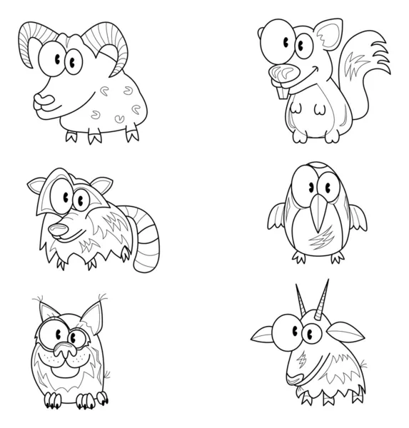 Animales de dibujos animados — Vector de stock