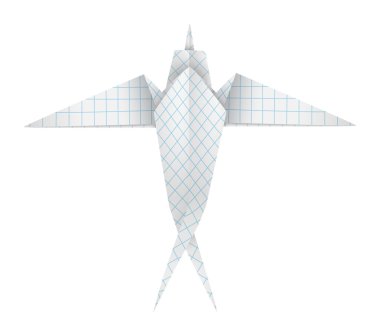 Origami swallow clipart