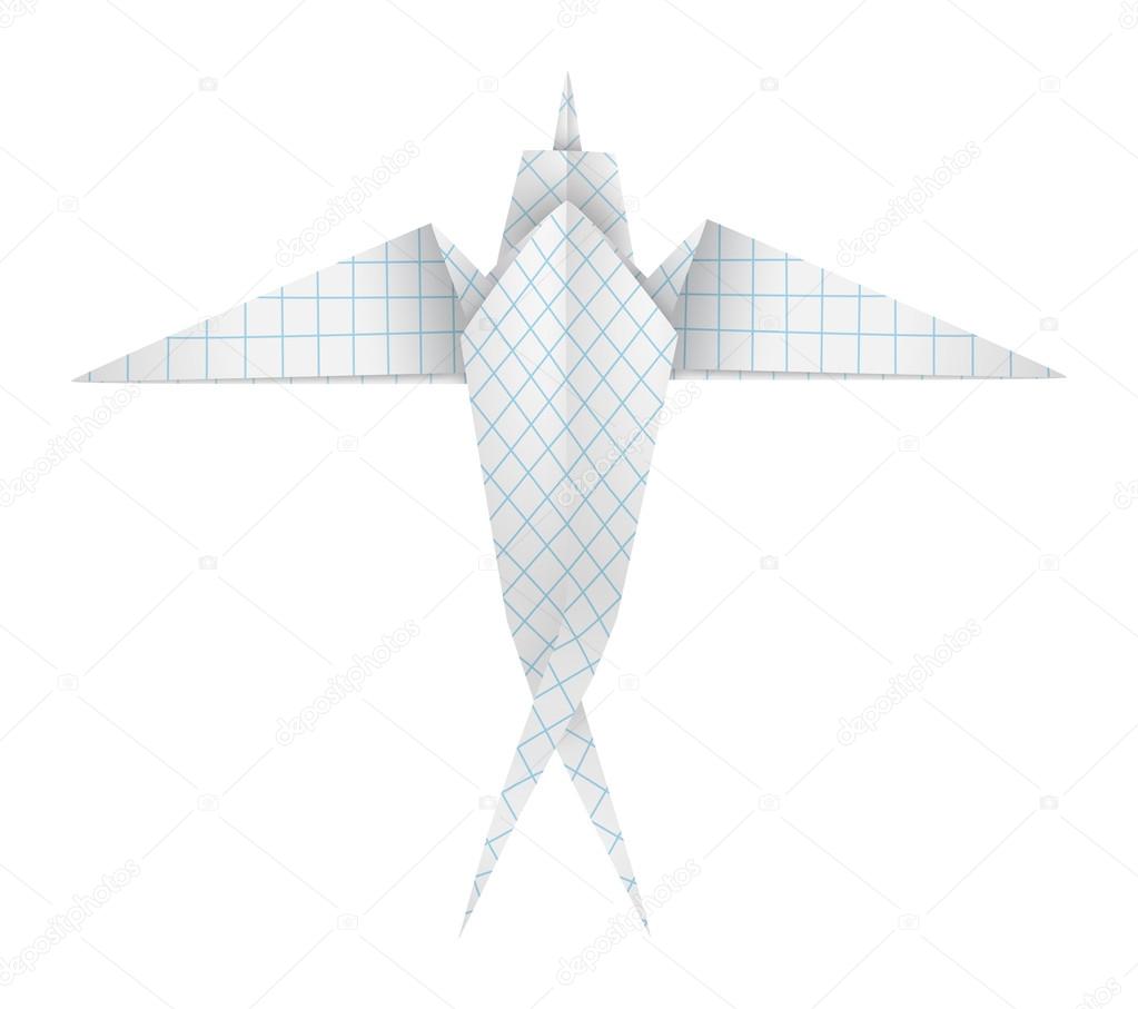 Origami swallow