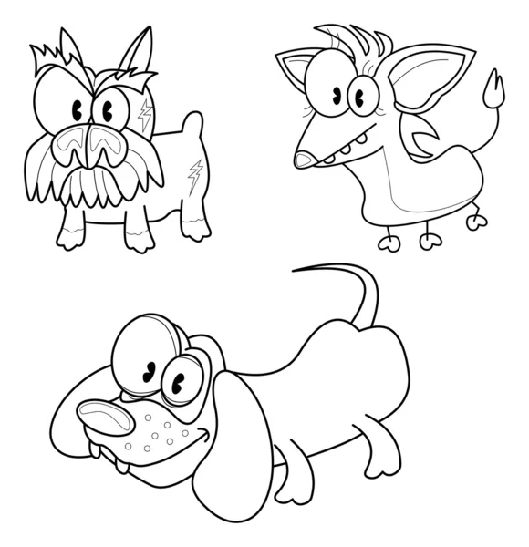 Perros de dibujos animados — Vector de stock