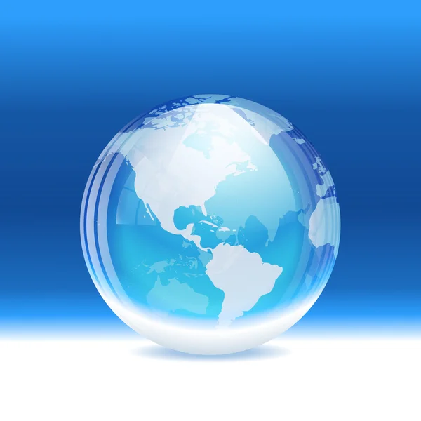 vektör şeffaf kar küresi ile harita