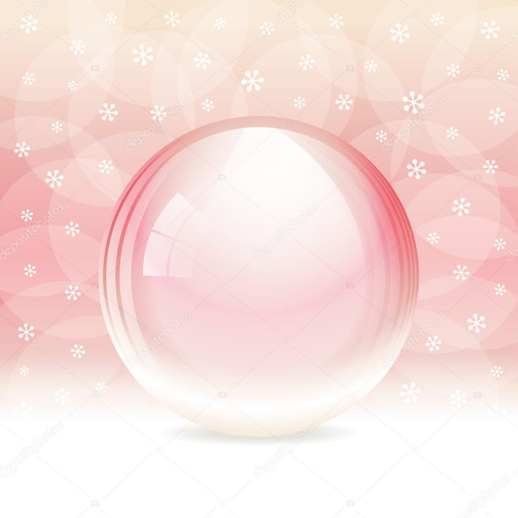 Vector empty transparent snow globe