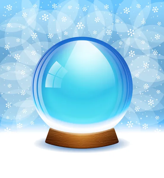 Vetor vazio globo de neve transparente —  Vetores de Stock